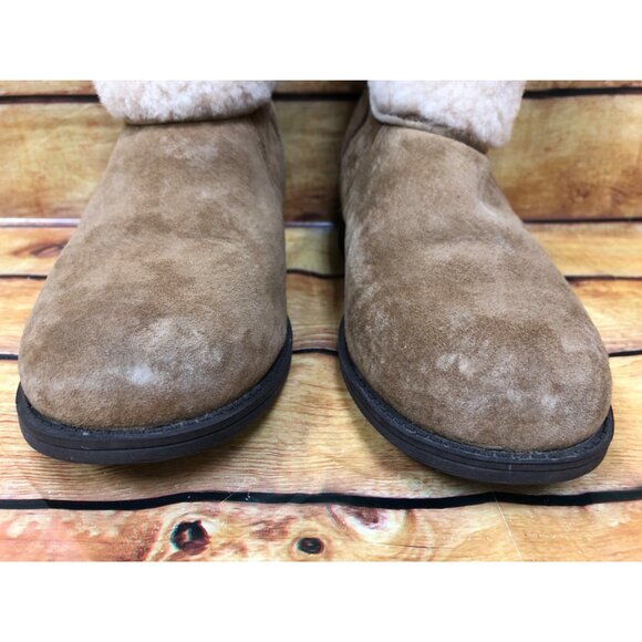 UGG Blayre 1006039 Tan Suede Shearling Cuff Buckle Boots Womens 7.5 (h8v) - Picture 8 of 10